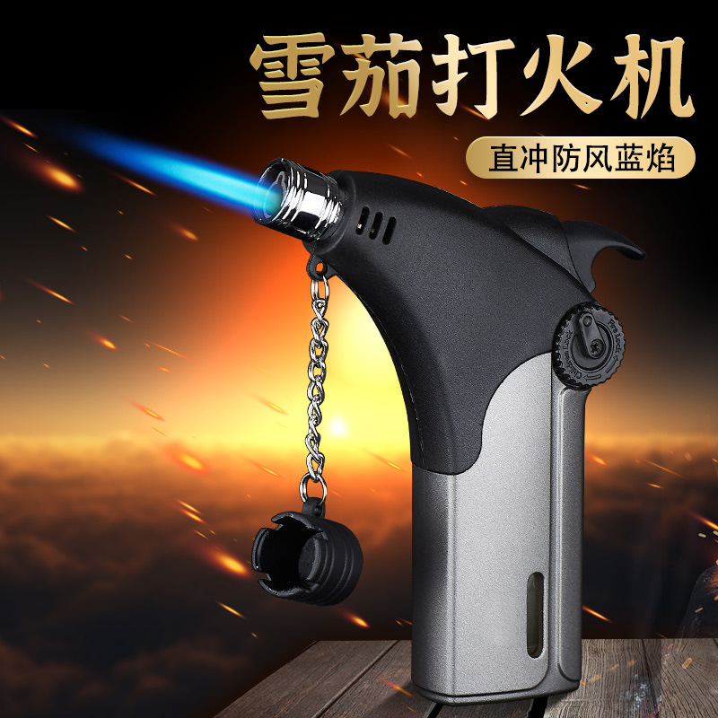 HL262廠家直銷直沖氣體迷你戶外小噴槍便攜雪茄燒烤點煙器打火機